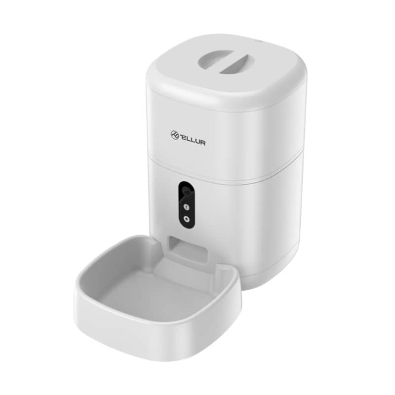 Dispenser inteligent pentru hrana animale Tellur TLL331461, Wi-Fi, Camera HD, Capacitate 4L — imaginea 2
