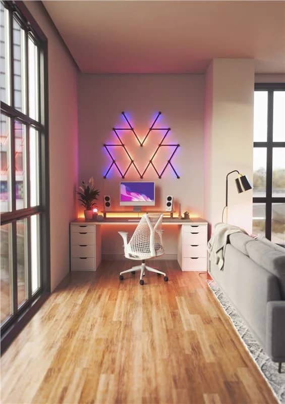 Kit Nanoleaf Lines Skin, Matte Black, 9 Bucati — imaginea 3