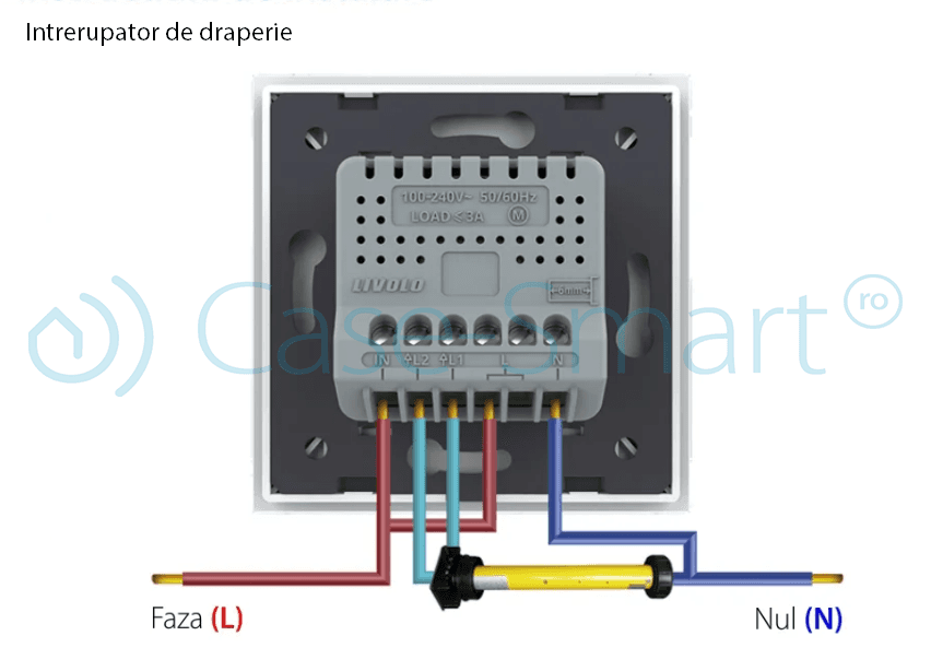 Schemă electrică: Întrerupător draperie / jaluzele