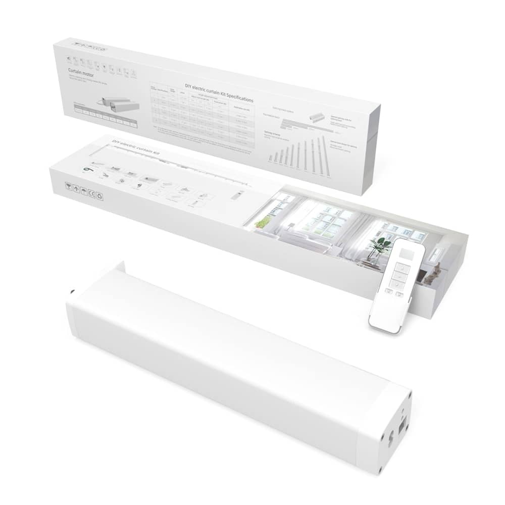 Kit sina electrica LUXION 2.2 m pentru draperii sau perdele, Telecomanda, Control telefon, Wi-Fi — imaginea 3