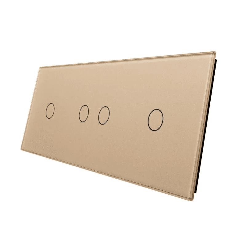 Panou intrerupator simplu+ dublu + simplu cu touch LIVOLO din sticla