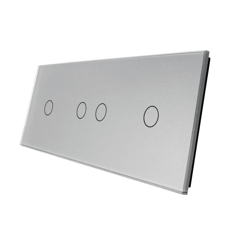Panou intrerupator simplu+ dublu + simplu cu touch LIVOLO din sticla