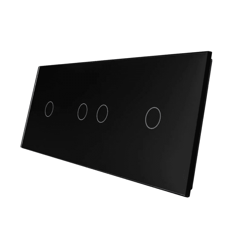 Panou intrerupator simplu+ dublu + simplu cu touch LIVOLO din sticla