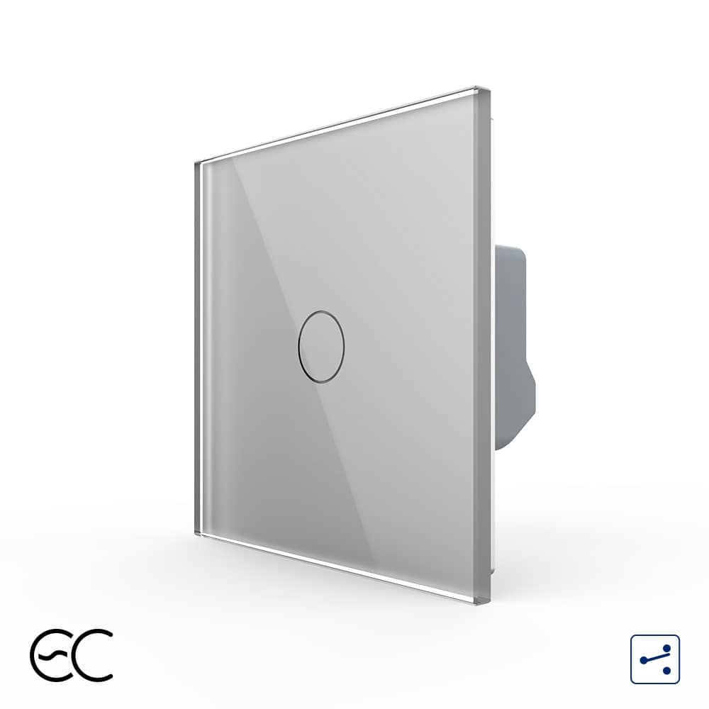 Intrerupator Simplu Cap Scara / Cruce cu Touch LIVOLO din Sticla - Protocol ZigBee EC