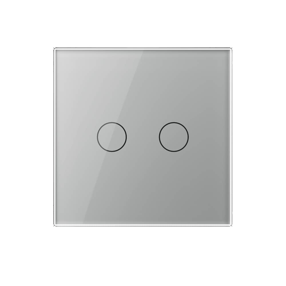 Intrerupator Dublu Cap Scara / Cruce cu Touch LIVOLO din Sticla - Protocol ZigBee EC — imaginea 2