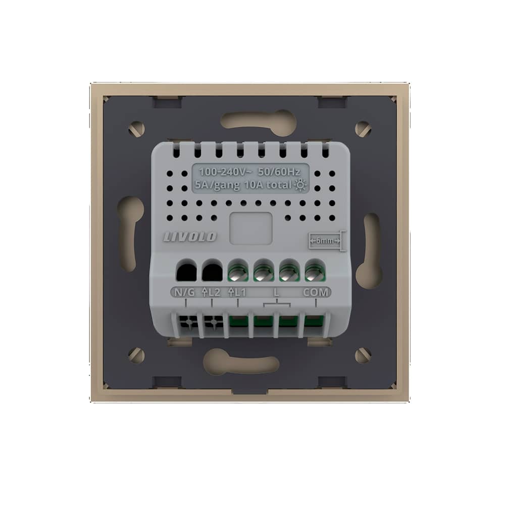 Intrerupator Simplu Cap Scara / Cruce cu Touch LIVOLO din Sticla - Protocol ZigBee EC — imaginea 4