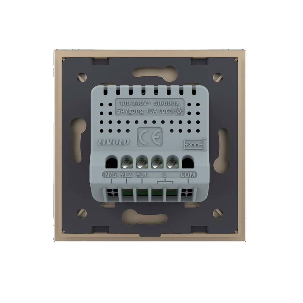 Intrerupator Dublu cu Touch LIVOLO din Sticla - Protocol ZigBee EC — imaginea 4