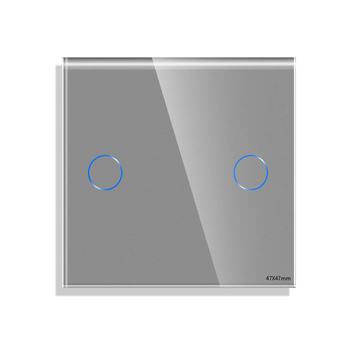 Panou Intrerupator Dublu cu Touch Mini din Sticla LUXION — imaginea 1