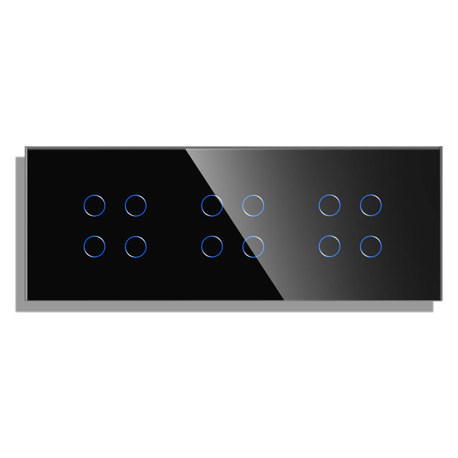 Panou 3 Intrerupatoare Cvadruple cu Touch din Sticla LUXION