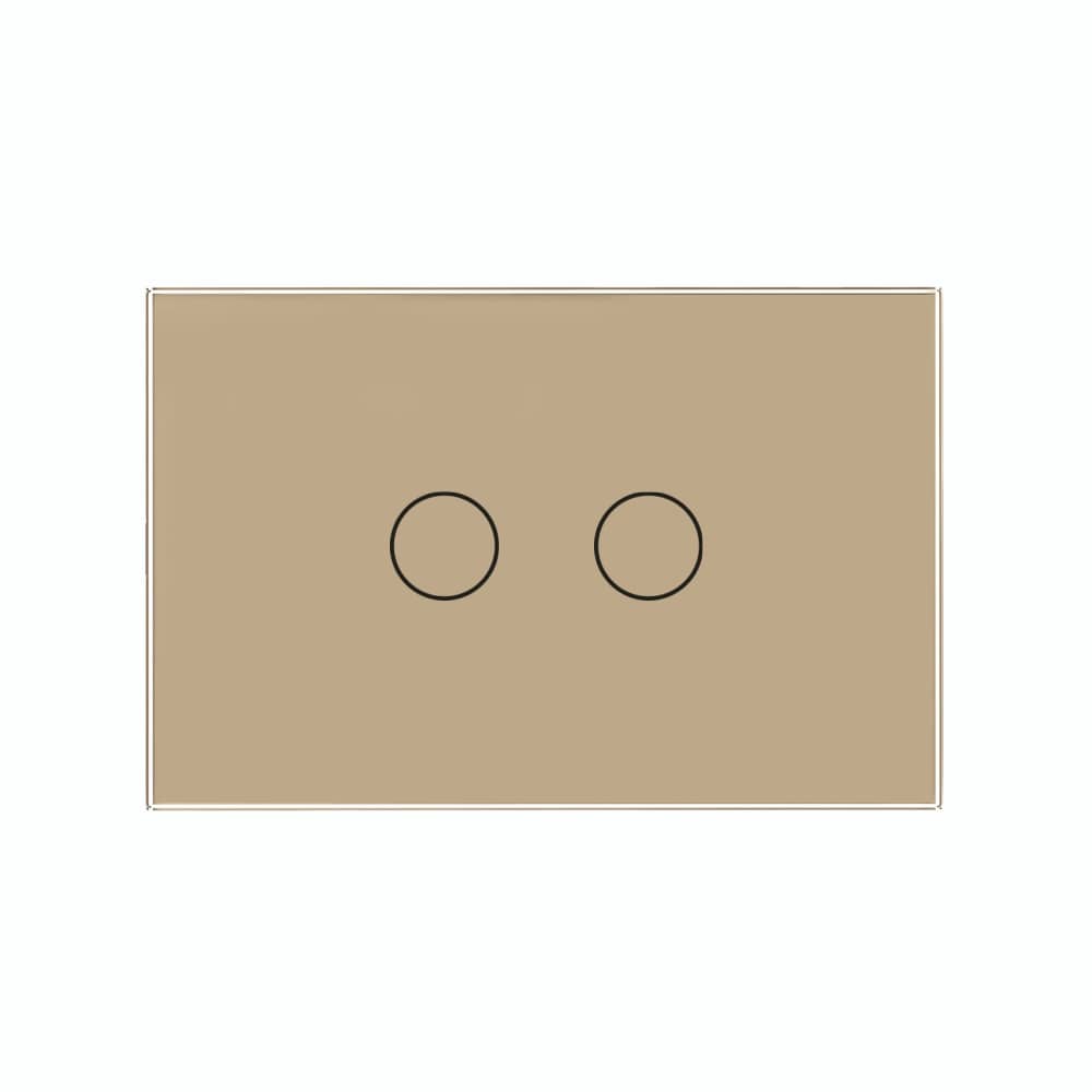 Panou Intrerupator Dublu cu Touch LIVOLO Din Sticla, Standard Italian — imaginea 2