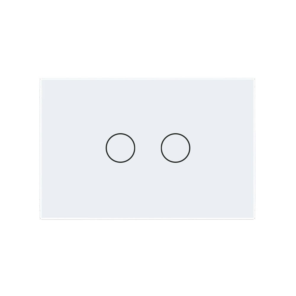 Panou Intrerupator Dublu cu Touch LIVOLO Din Sticla, Standard Italian — imaginea 2