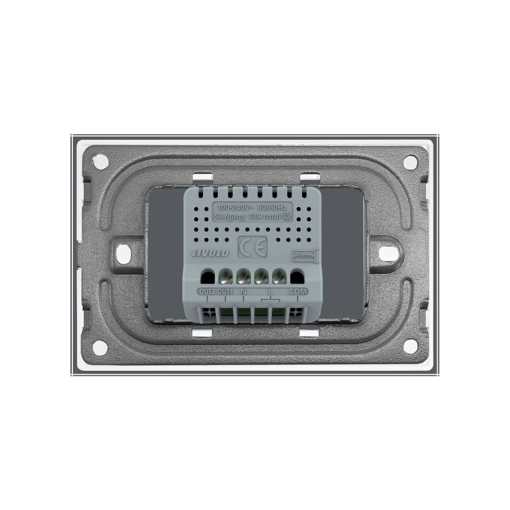 Intrerupator Simplu Wi-Fi cu Touch LIVOLO din Sticla, Standard Italian – Serie Noua — imaginea 4