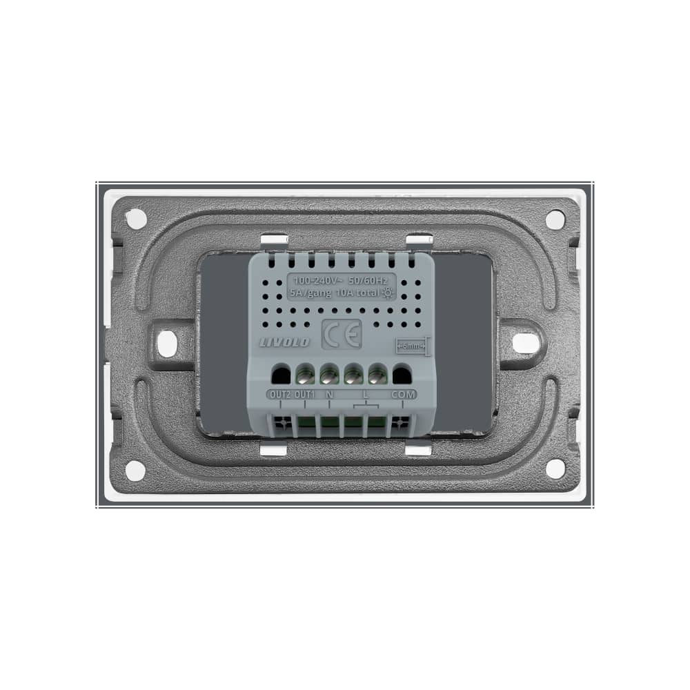 Intrerupator Simplu Wi-Fi cu Touch LIVOLO din Sticla, Standard Italian – Serie Noua — imaginea 4