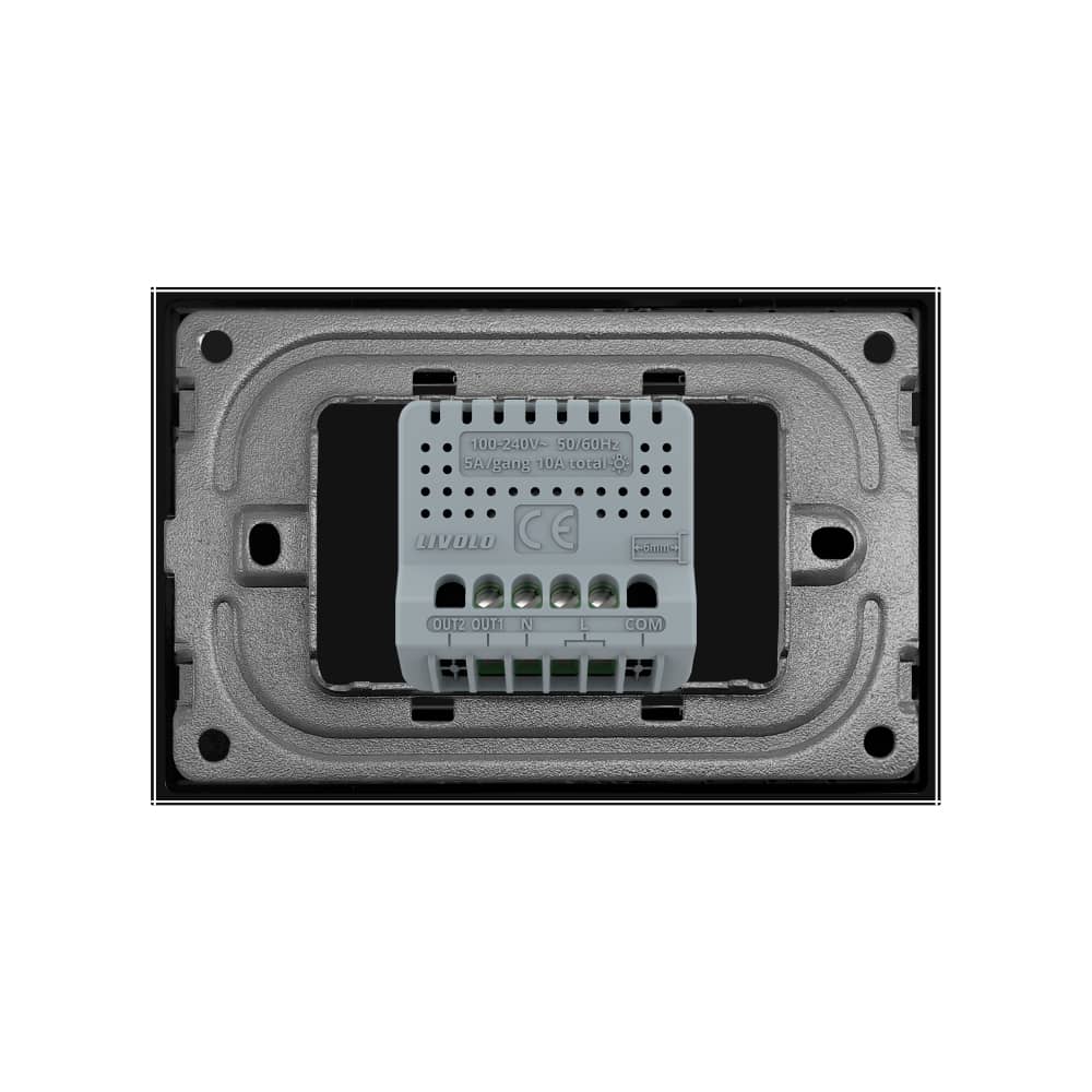 Intrerupator Simplu Wi-Fi cu Touch LIVOLO din Sticla, Standard Italian – Serie Noua — imaginea 4