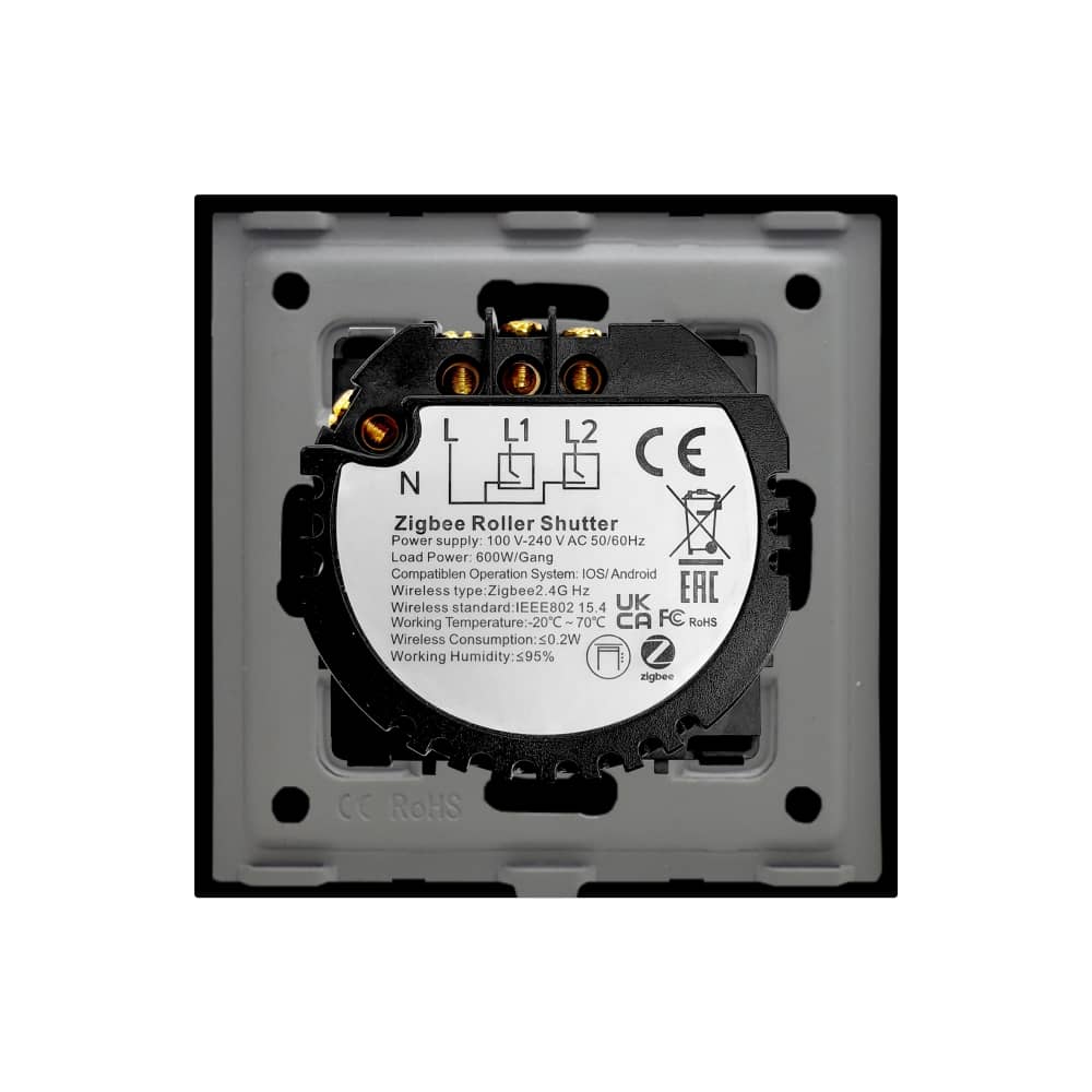 Intrerupator Rulouri cu Touch din Sticla LUXION, Protocol Zigbee Tuya — imaginea 4