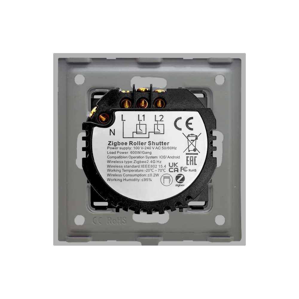 Intrerupator Rulouri cu Touch din Sticla LUXION, Protocol Zigbee Tuya — imaginea 4