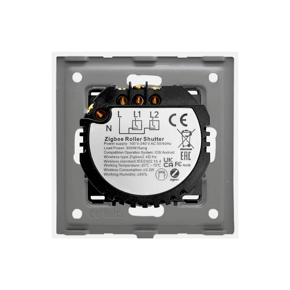Intrerupator Rulouri cu Touch din Sticla LUXION, Protocol Zigbee Tuya — imaginea 4