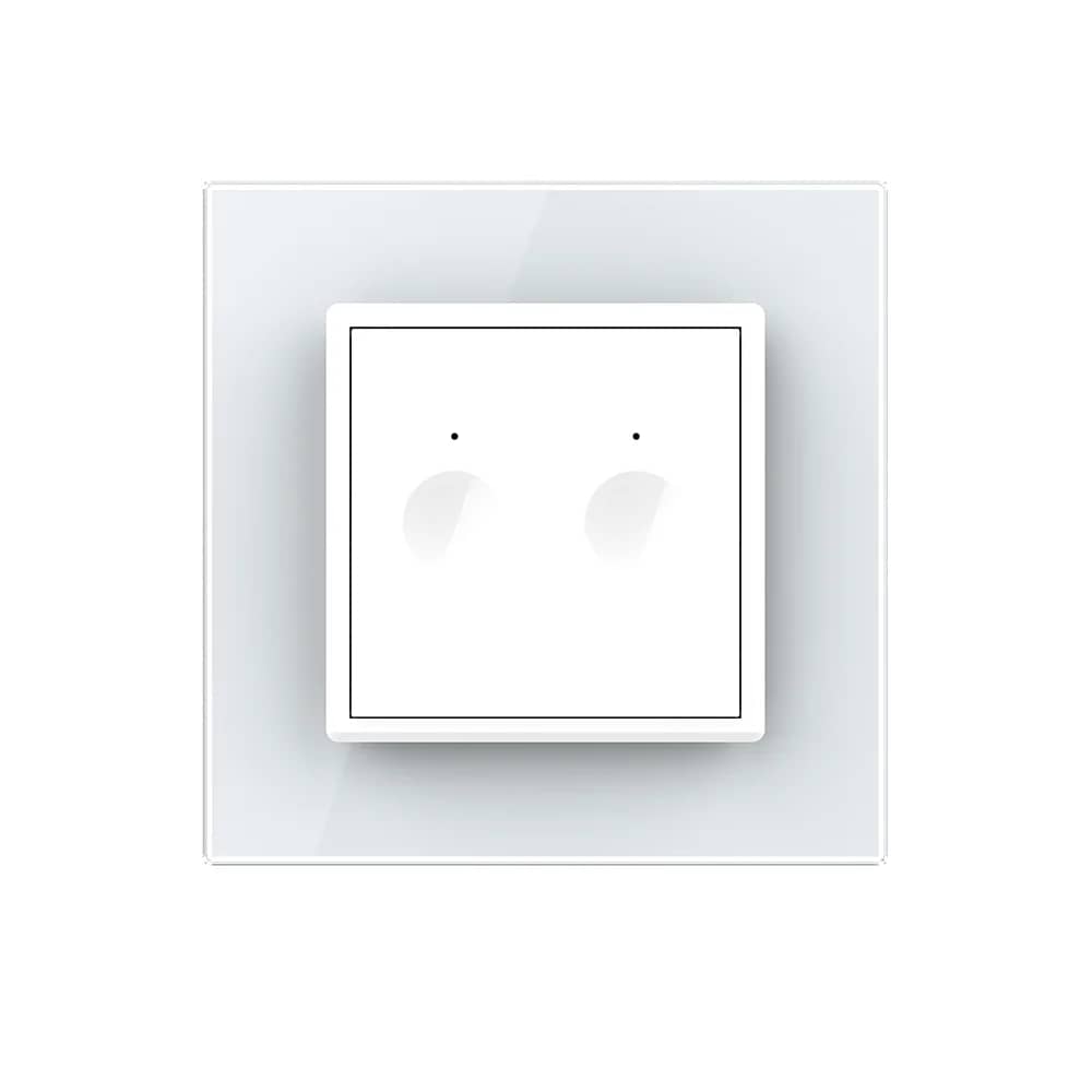 Intrerupator Dublu Cap Scara / Cruce cu Touch LIVOLO cu Rama din Sticla - Protocol Zigbee EC — imaginea 2