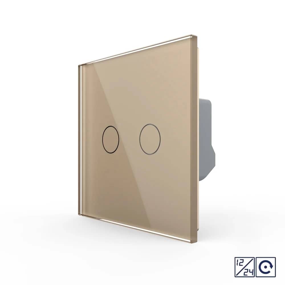 Intrerupator Dublu cu Revenire, Contact Uscat si 12/24V cu Touch LIVOLO – Serie Noua