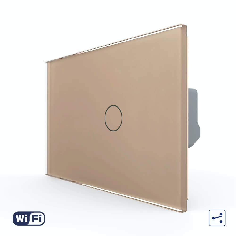 Intrerupator Simplu Cap Scara / Cruce Wi-Fi cu Touch LIVOLO, standard italian – Serie Noua