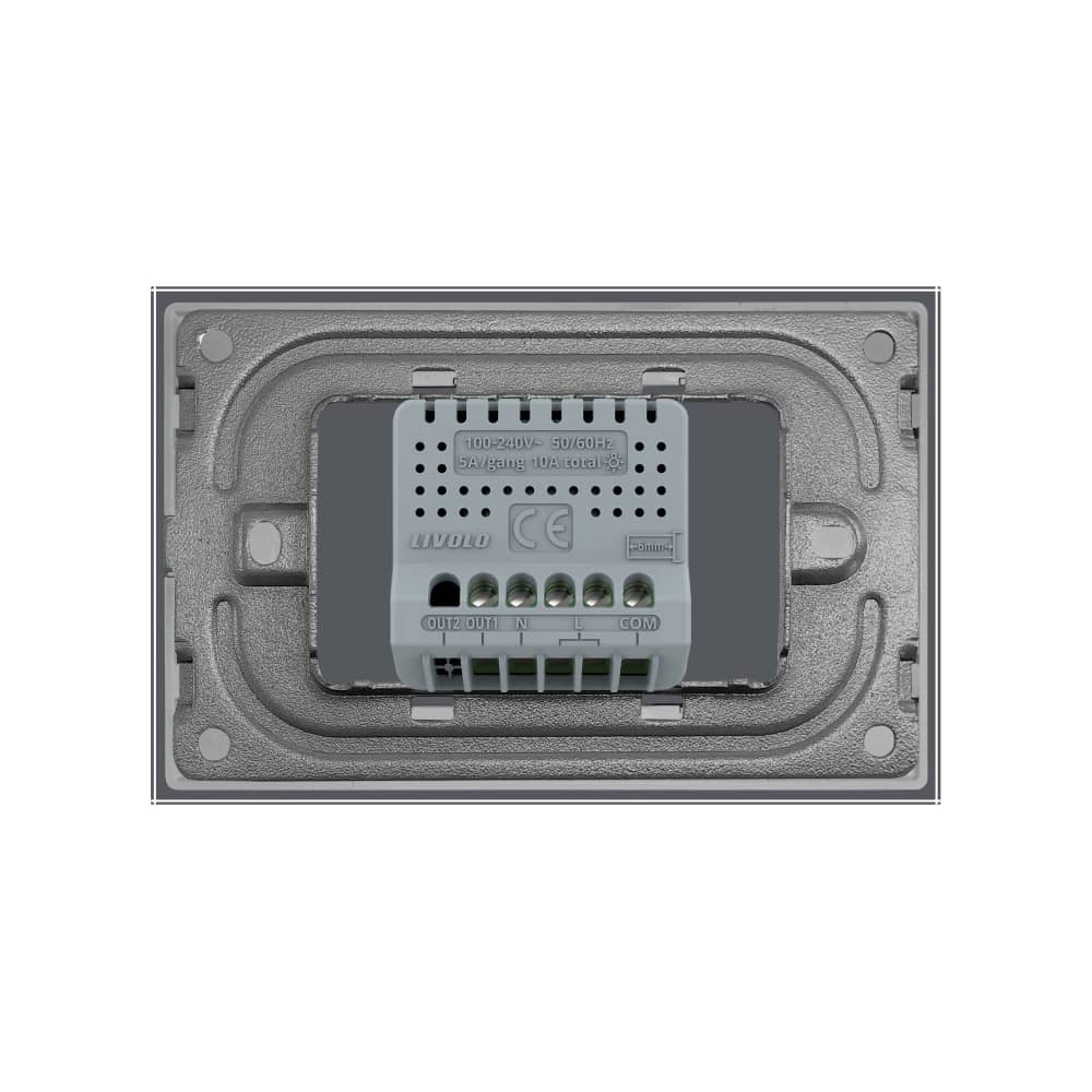 Intrerupator Simplu Cap Scara / Cruce Wi-Fi cu Touch LIVOLO, standard italian – Serie Noua — imaginea 4