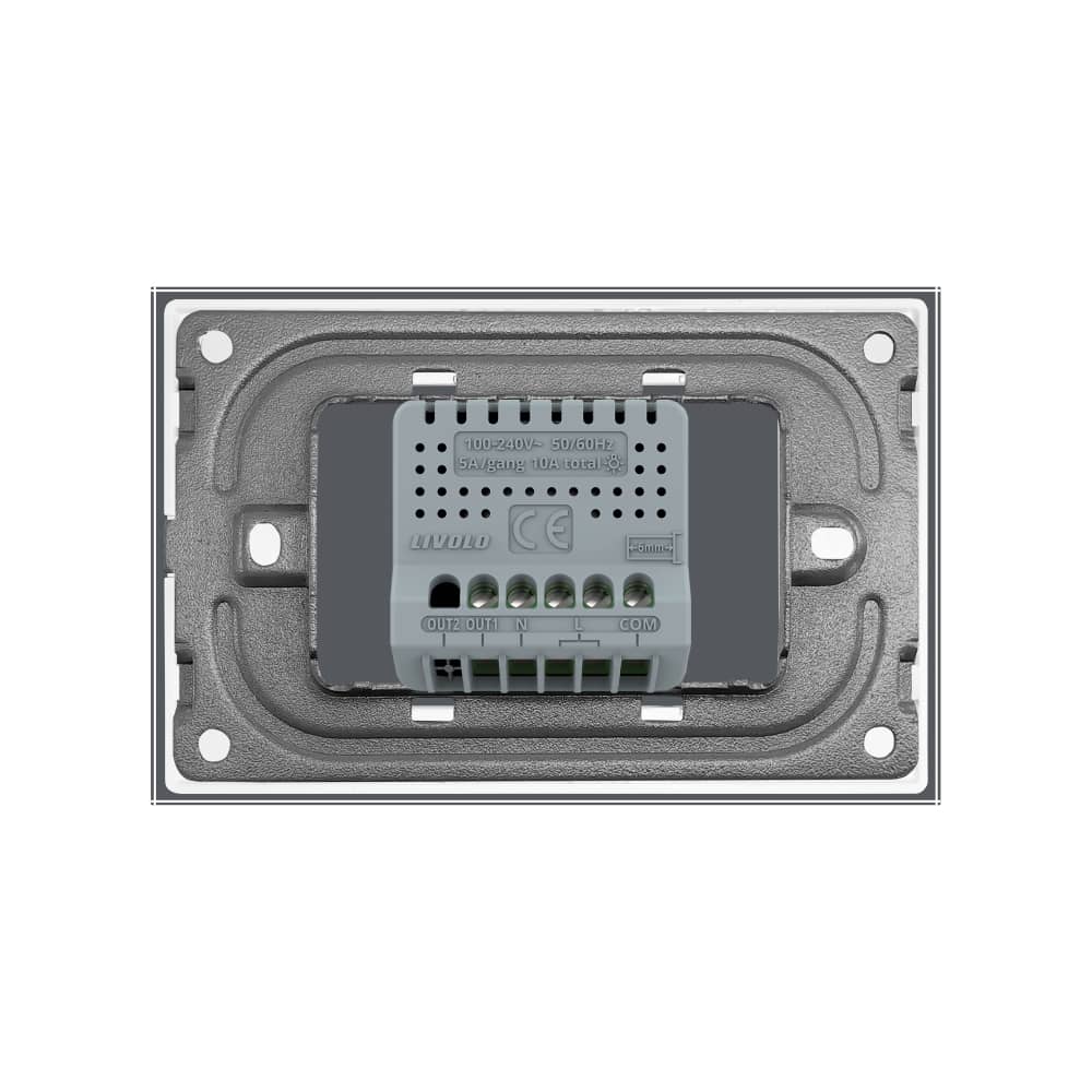 Intrerupator Simplu Cap Scara / Cruce Wi-Fi cu Touch LIVOLO, standard italian – Serie Noua — imaginea 4