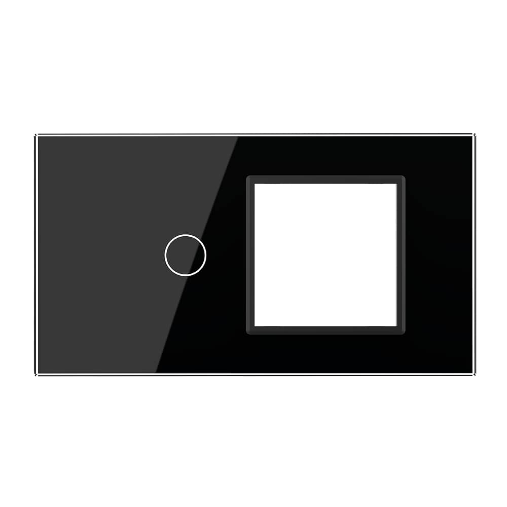 Panou Intrerupator Simplu cu Priza LIVOLO din Sticla, Standard Italian - 4M — imaginea 2