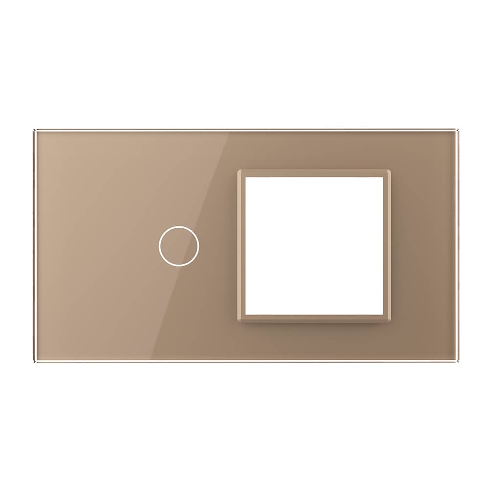 Panou Intrerupator Simplu cu Priza LIVOLO din Sticla, Standard Italian - 4M — imaginea 2