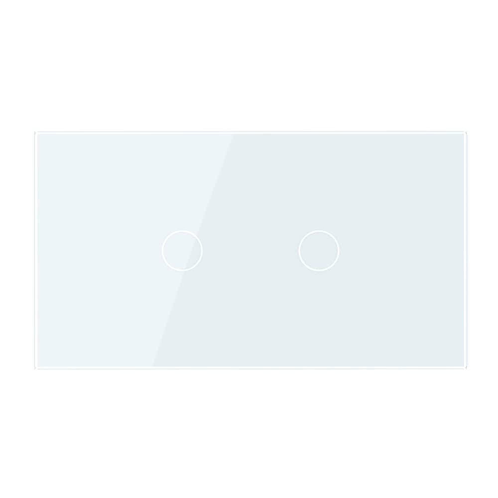 Panou Intrerupator Simplu + Simplu cu Touch LIVOLO din Sticla, Standard Italian - 4M — imaginea 2