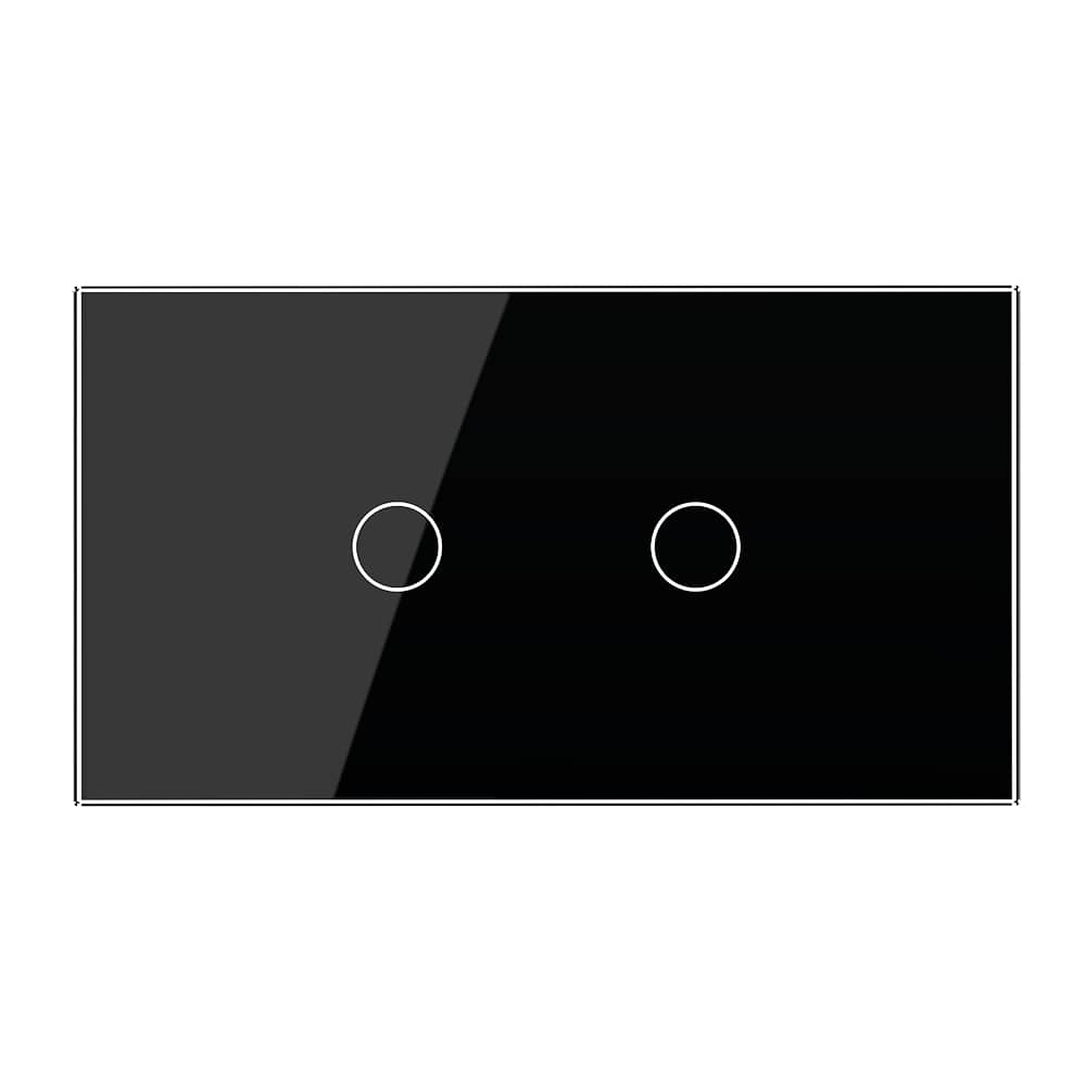 Panou Intrerupator Simplu + Simplu cu Touch LIVOLO din Sticla, Standard Italian - 4M — imaginea 2