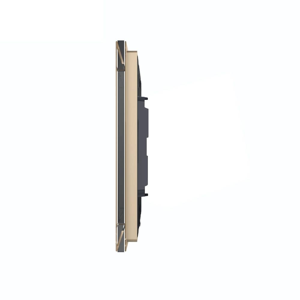 Panou Intrerupator Dublu + Dublu + Dublu cu Touch LIVOLO din Sticla, Standard Italian - 6/7M — imaginea 3