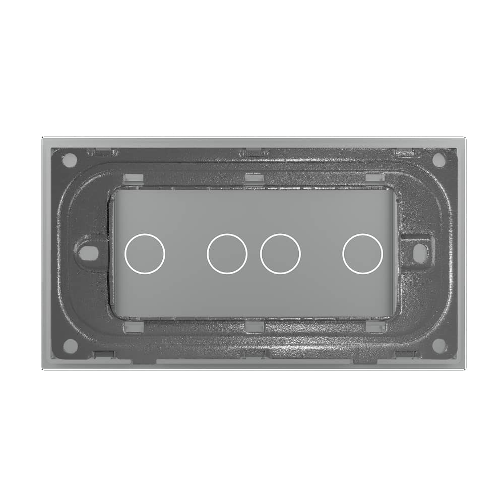 Panou Intrerupator Dublu + Dublu cu Touch LIVOLO din Sticla, Standard Italian - 4M — imaginea 4