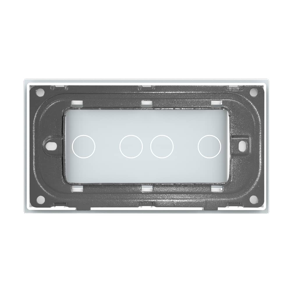 Panou Intrerupator Dublu + Dublu cu Touch LIVOLO din Sticla, Standard Italian - 4M — imaginea 4