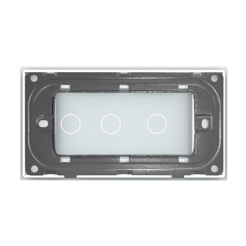 Panou Intrerupator Simplu + Dublu cu Touch LIVOLO din Sticla, Standard Italian - 4M — imaginea 4