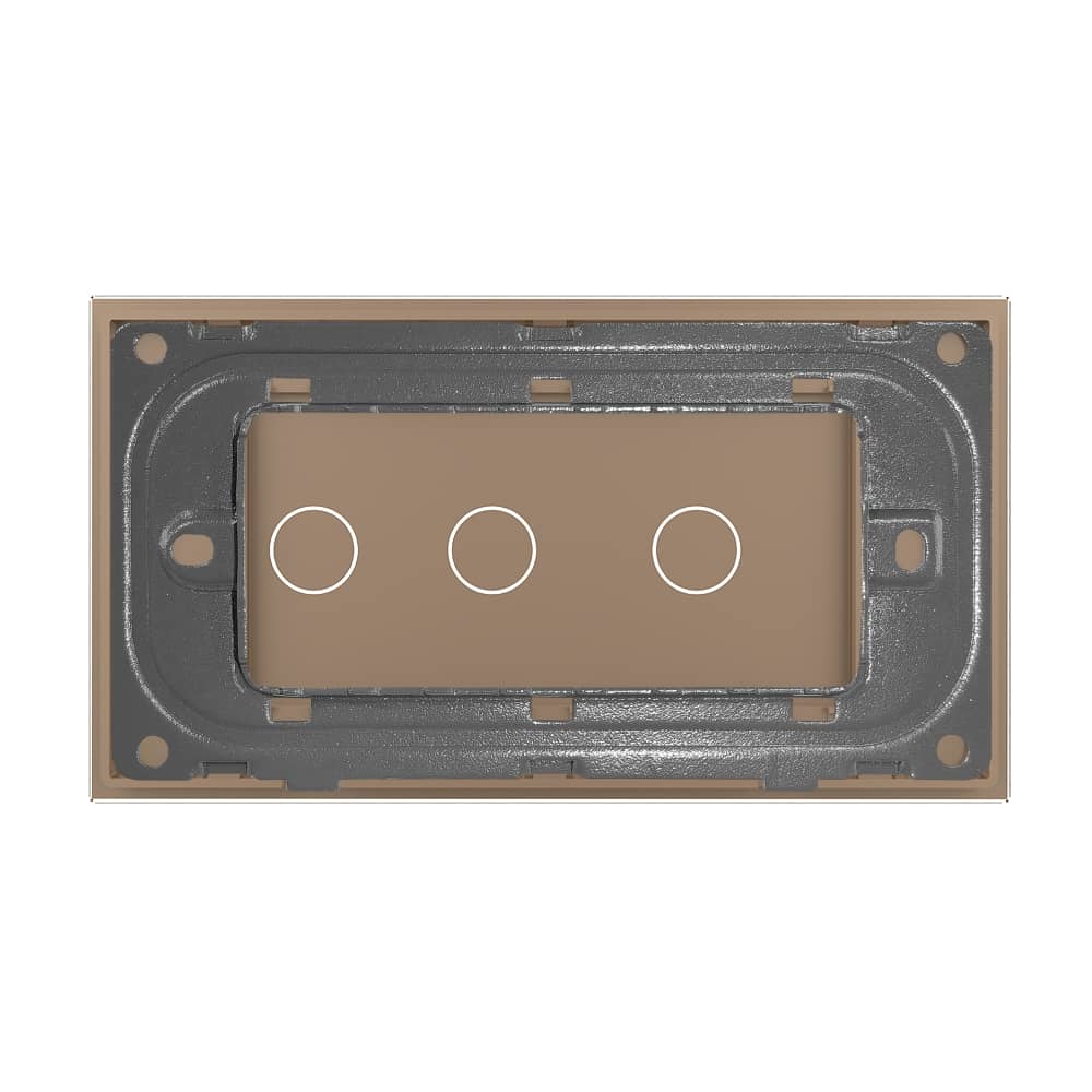 Panou Intrerupator Simplu + Dublu cu Touch LIVOLO din Sticla, Standard Italian - 4M — imaginea 4