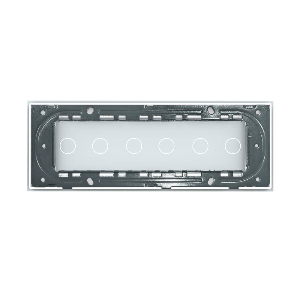 Panou Intrerupator Dublu + Dublu + Dublu cu Touch LIVOLO din Sticla, Standard Italian - 6/7M — imaginea 4