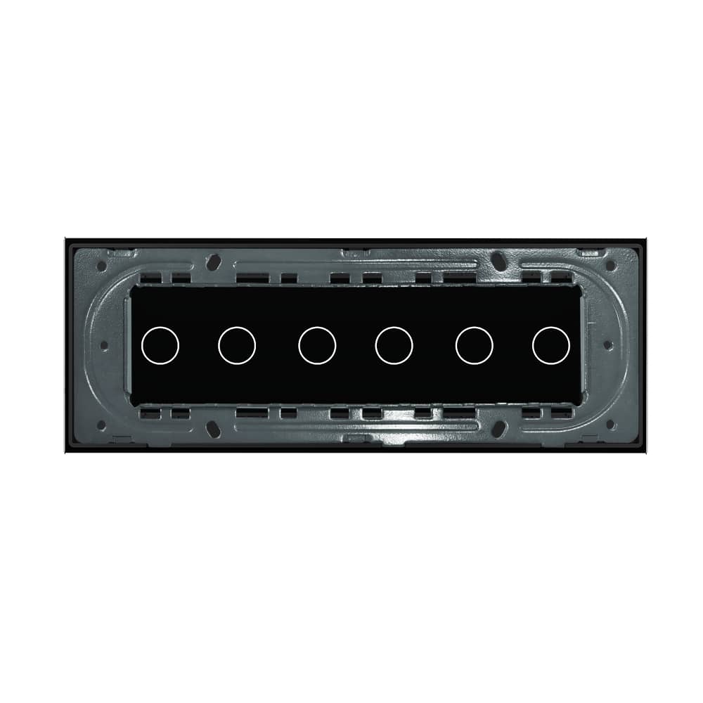 Panou Intrerupator Dublu + Dublu + Dublu cu Touch LIVOLO din Sticla, Standard Italian - 6/7M — imaginea 4