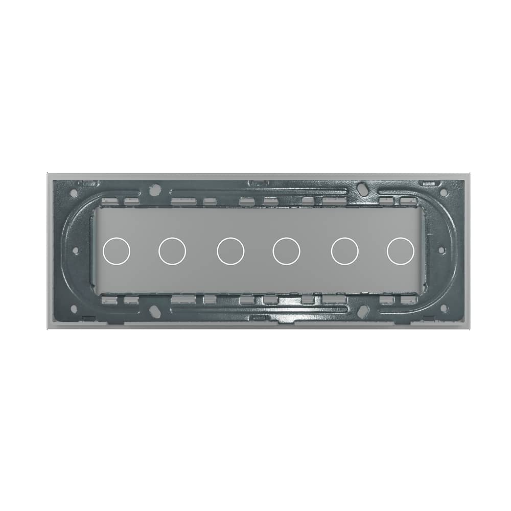 Panou Intrerupator Dublu + Dublu + Dublu cu Touch LIVOLO din Sticla, Standard Italian - 6/7M — imaginea 4