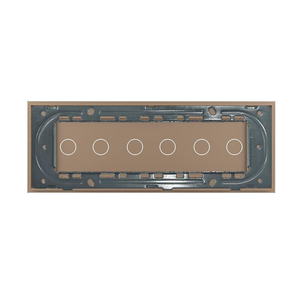Panou Intrerupator Dublu + Dublu + Dublu cu Touch LIVOLO din Sticla, Standard Italian - 6/7M — imaginea 4