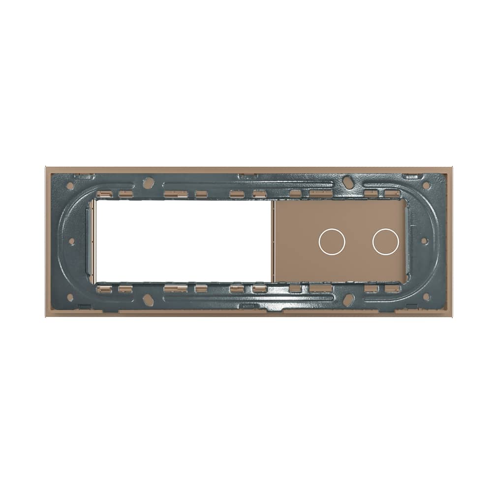 Panou Intrerupator Dublu cu 2 Prize LIVOLO din Sticla, Standard Italian - 6/7M — imaginea 4