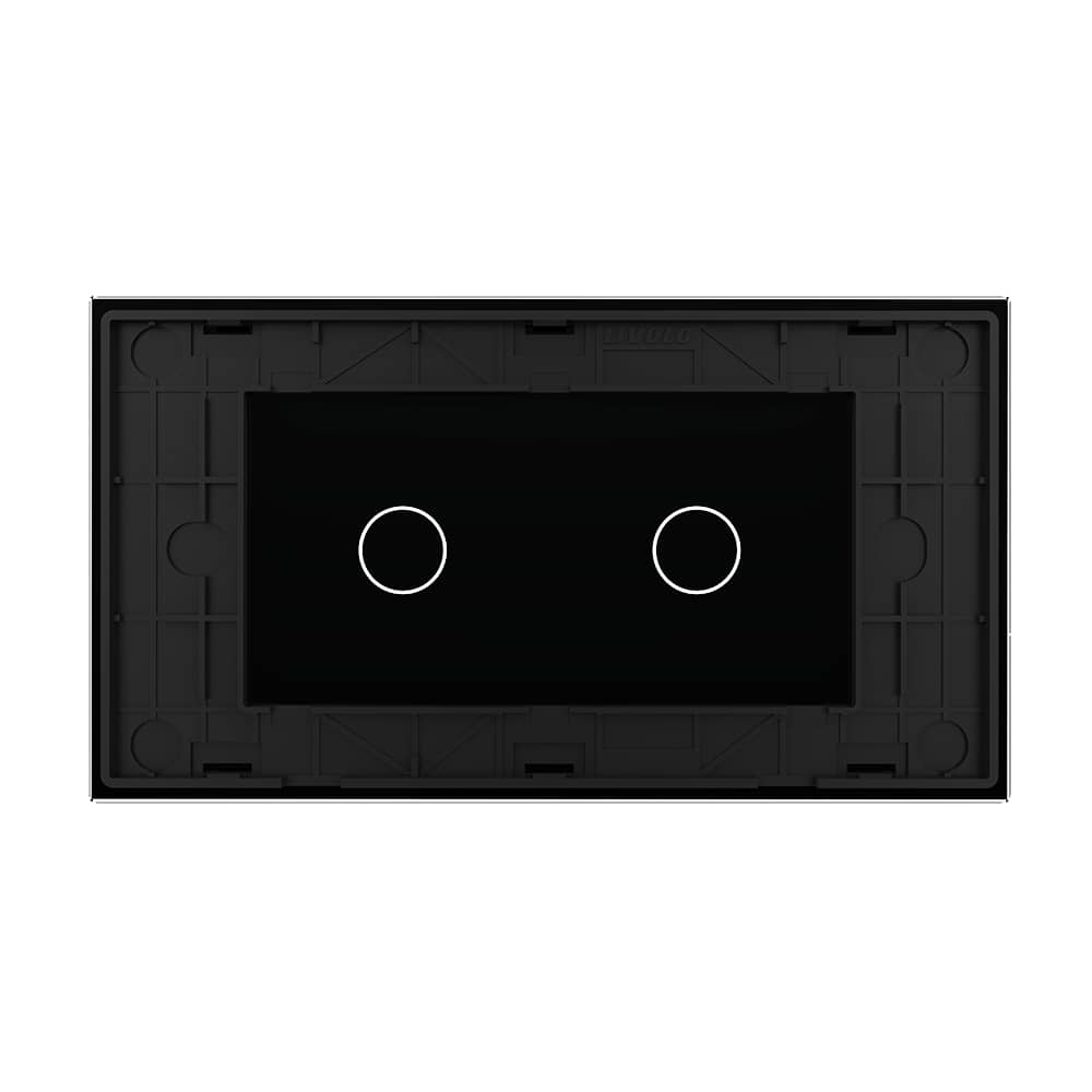 Panou Intrerupator Simplu + Simplu cu Touch LIVOLO din Sticla, Standard Italian - 4M — imaginea 4