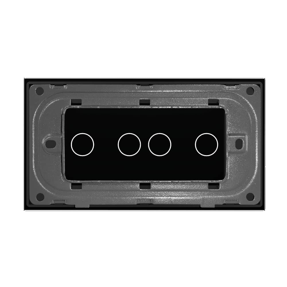 Panou Intrerupator Dublu + Dublu cu Touch LIVOLO din Sticla, Standard Italian - 4M — imaginea 4