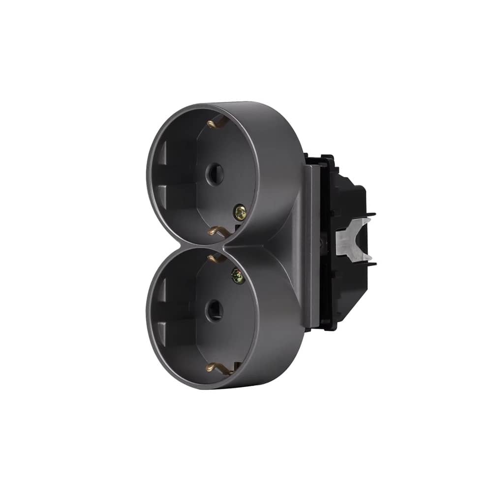 Modul Priza Dubla LUXION Pentru Doza Simpla — imaginea 1