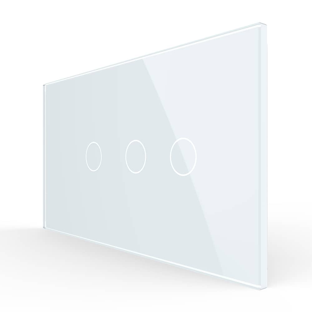 Intrerupator Simplu + Dublu cu Touch LIVOLO cu Rama Din Sticla, Standard Italian, 4M