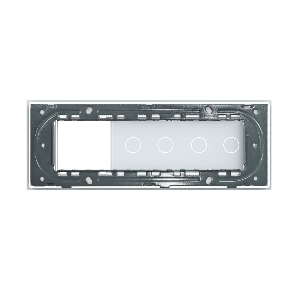 Panou Intrerupator Dublu + Dublu cu Priza LIVOLO din Sticla, Standard Italian - 6/7M — imaginea 4