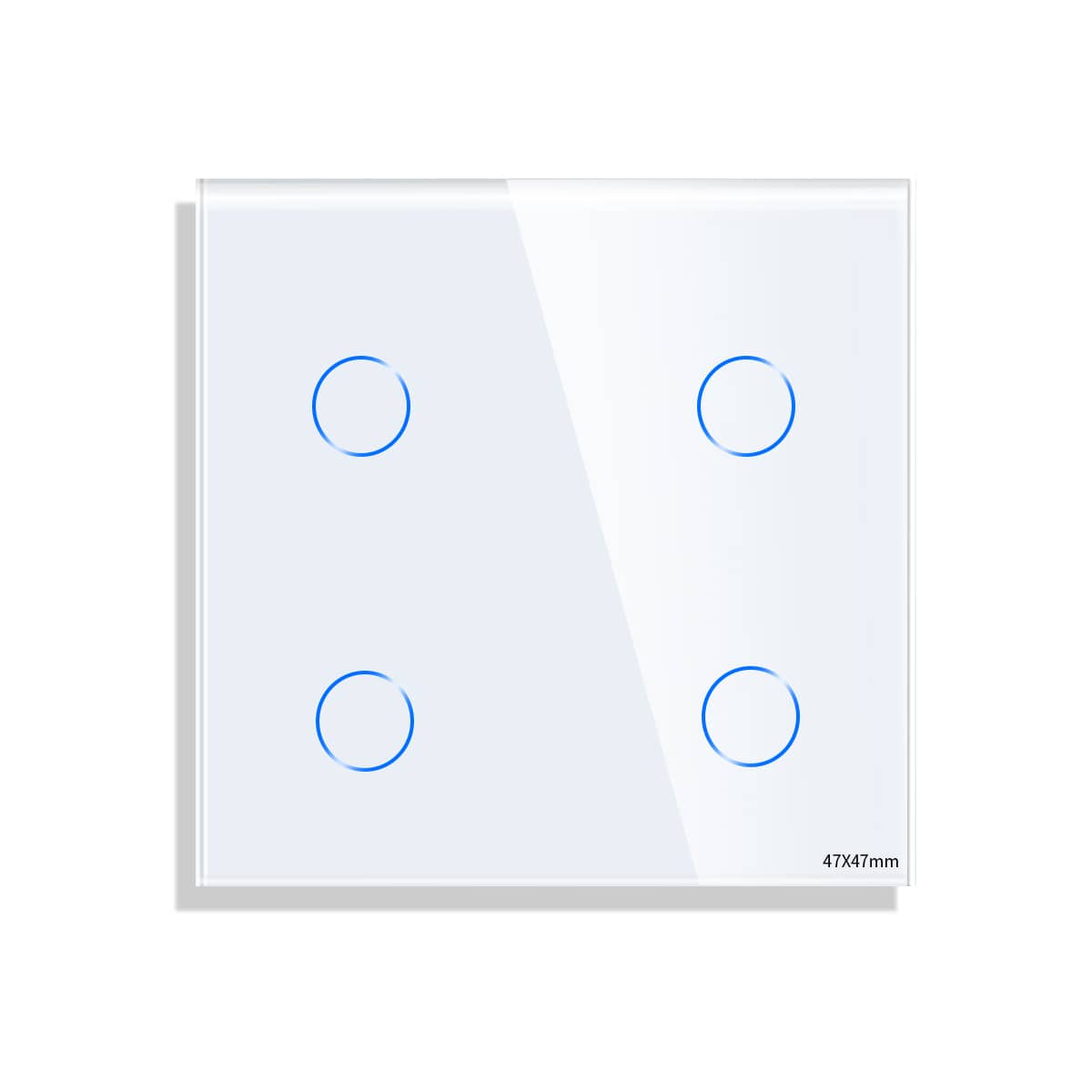 Panou Intrerupator Cvadruplu cu Touch Mini din Sticla LUXION