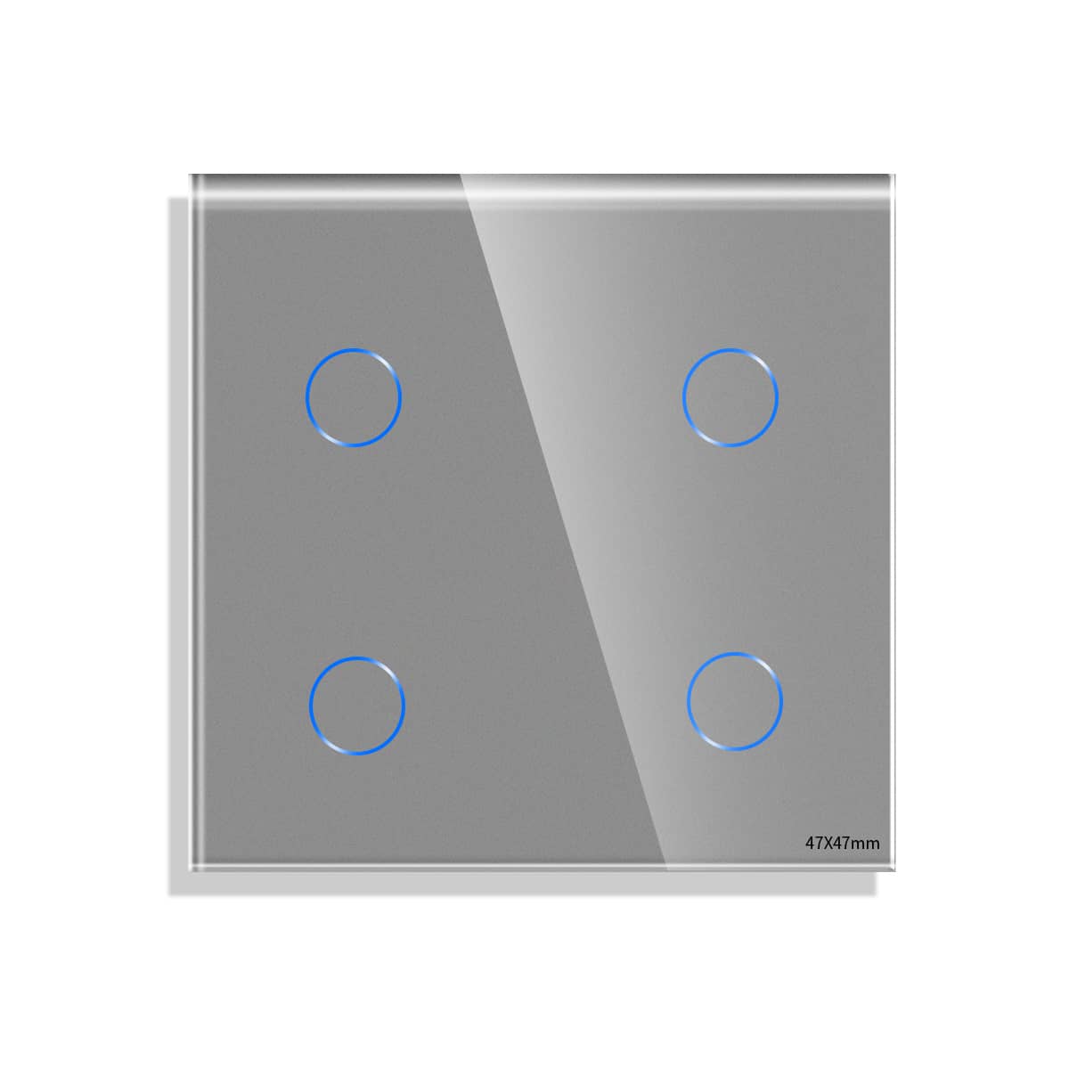 Panou Intrerupator Cvadruplu cu Touch Mini din Sticla LUXION