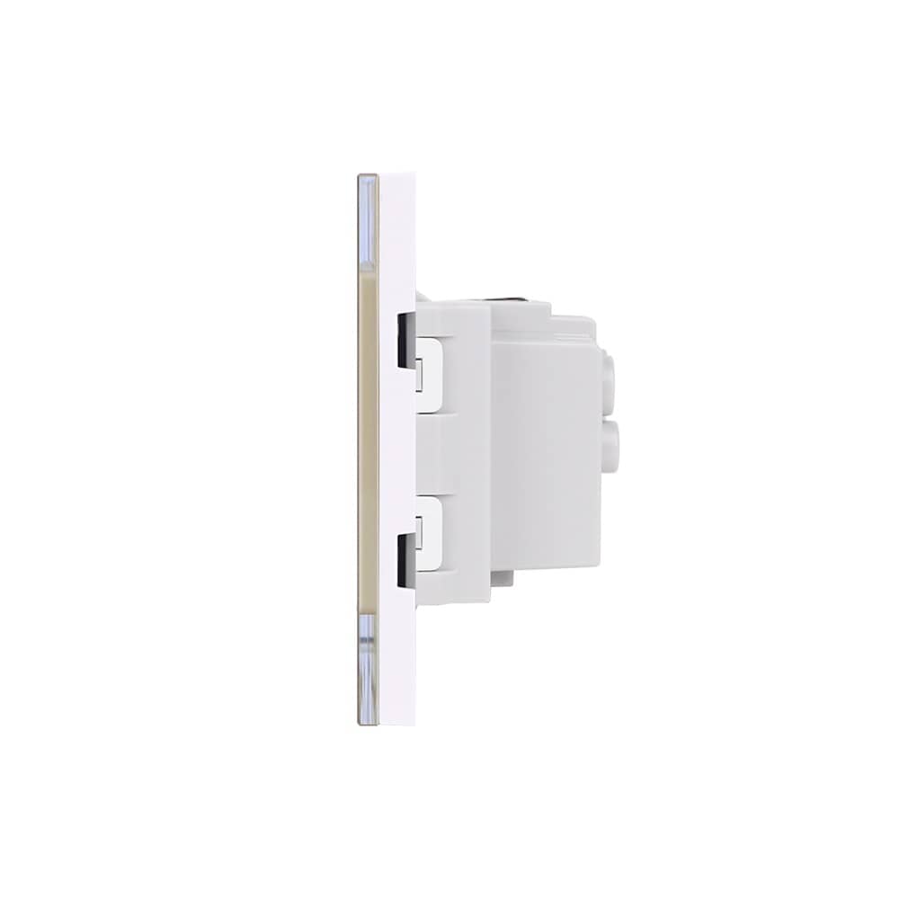 Priza Dubla cu Rama din Sticla LUXION, Standard Italian, 4M — imaginea 3
