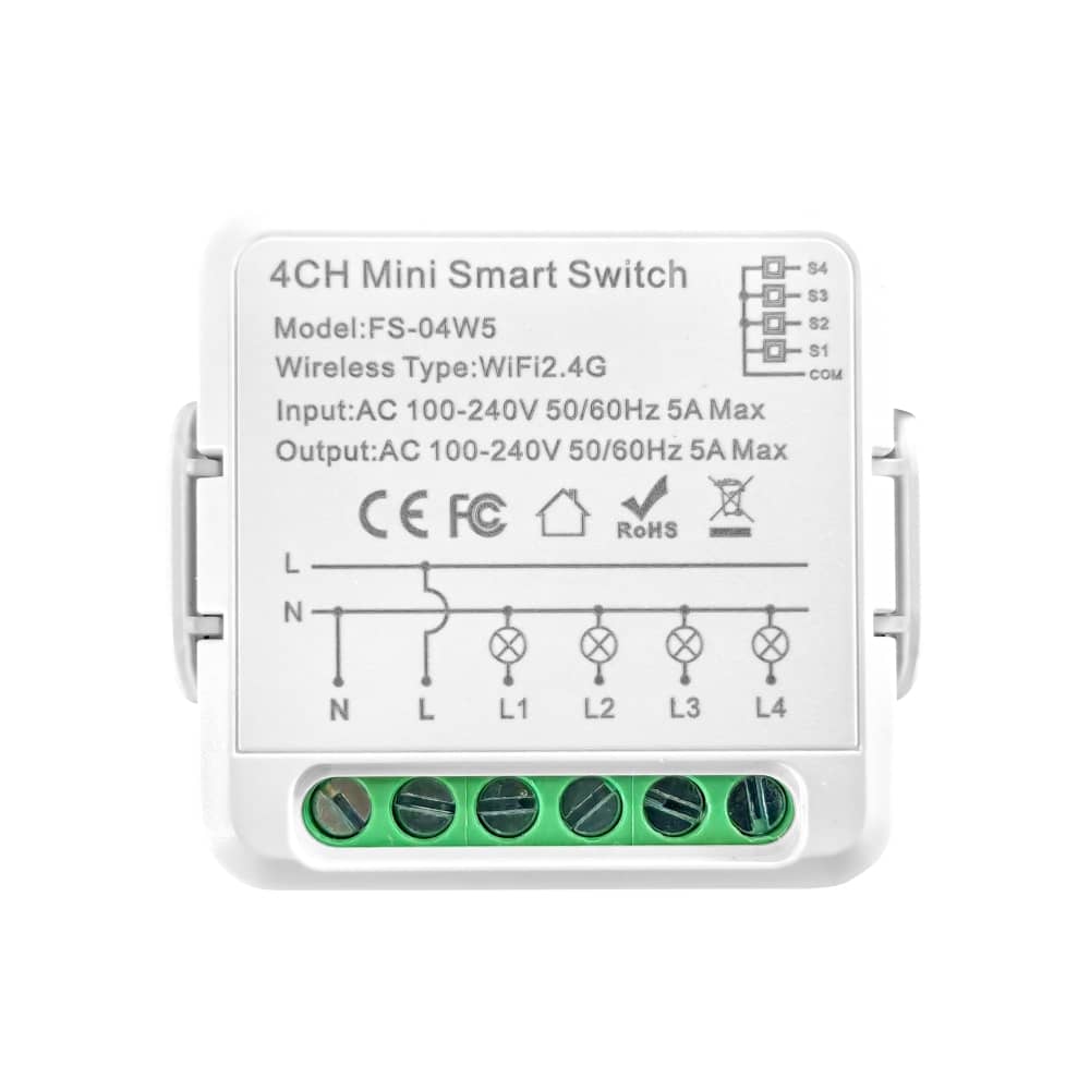 Releu LUXION 4 Canale cu Timer, Wi-Fi, Control Aplicatie
