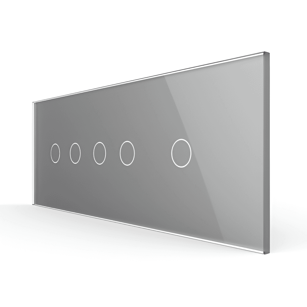 Panou Intrerupator Dublu + Dublu + Simplu cu Touch LIVOLO din Sticla, Standard Italian - 6/7M